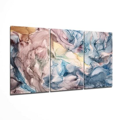 Magic colors abstract glass wall art print