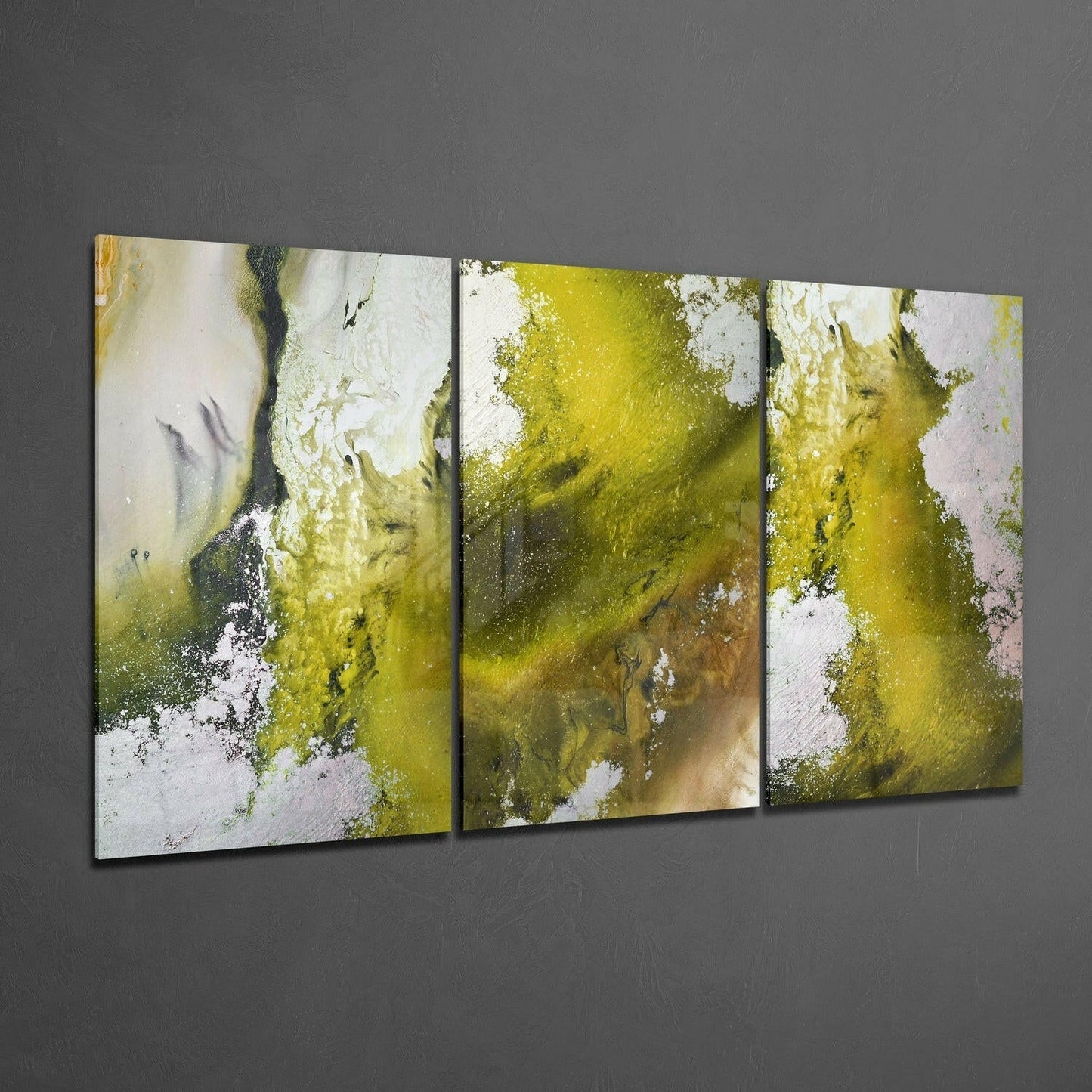 Abstract Green Glass Wall Art