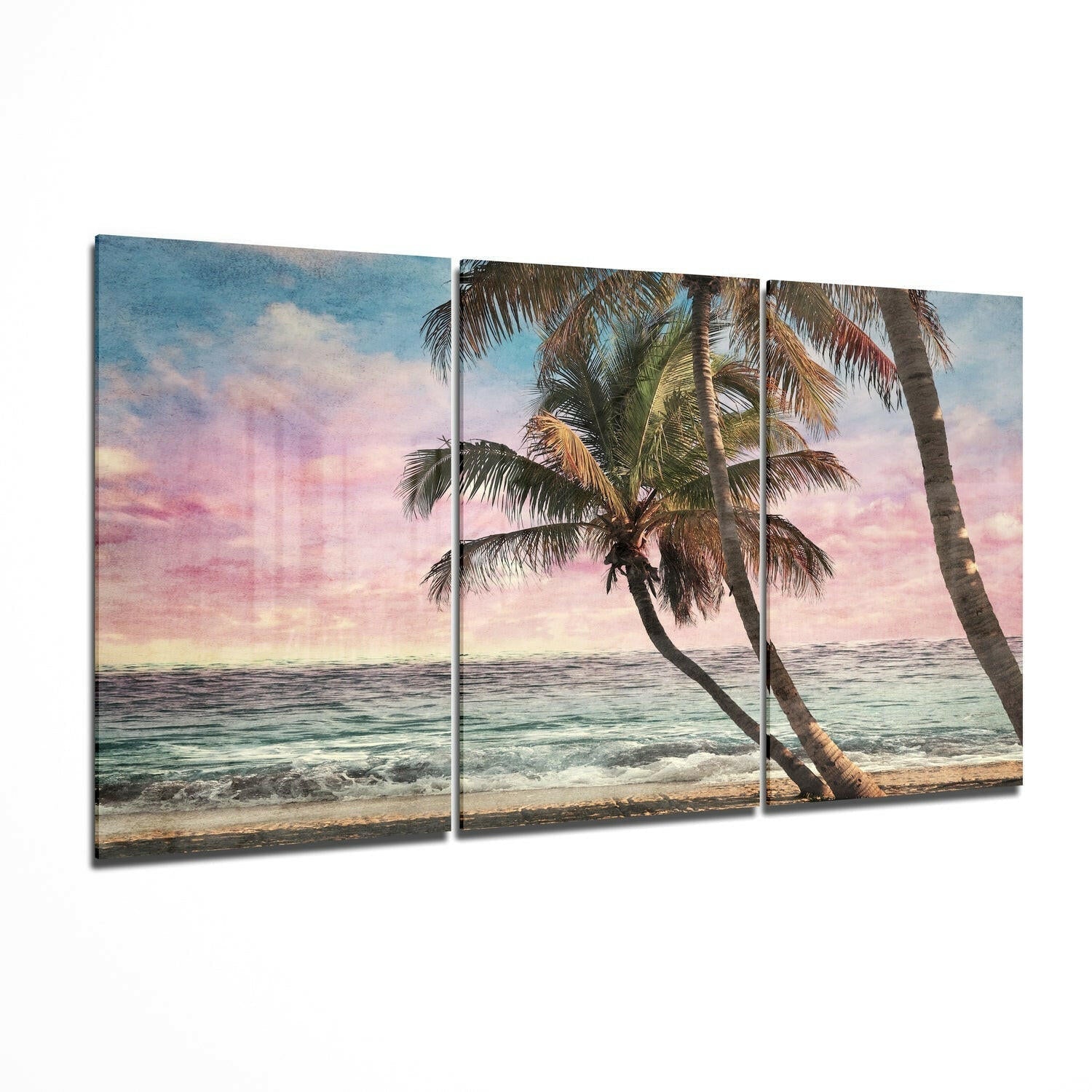 Palm tree glass wall art print