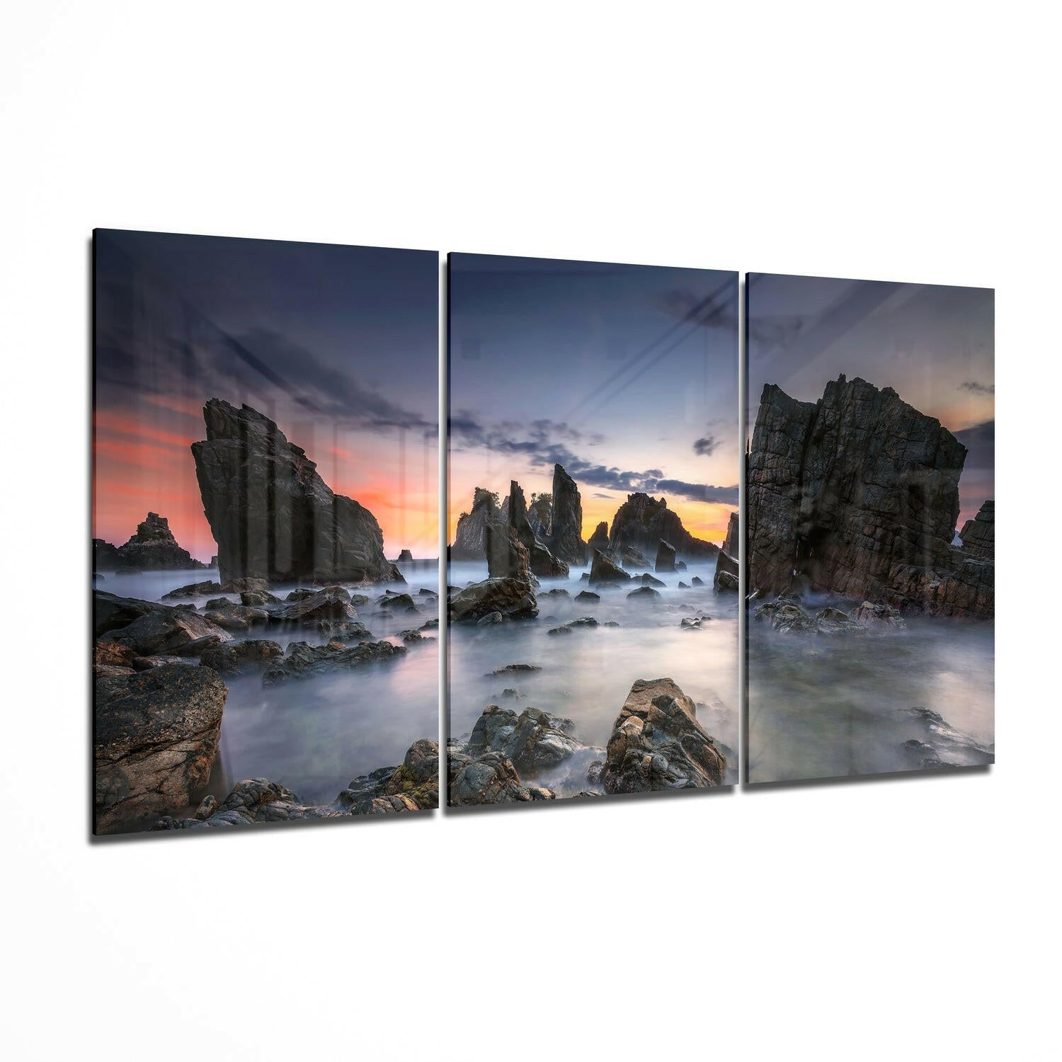 Cliffs glass wall art print