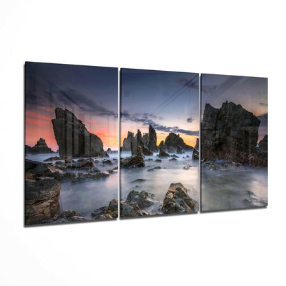 Cliffs glass wall art print