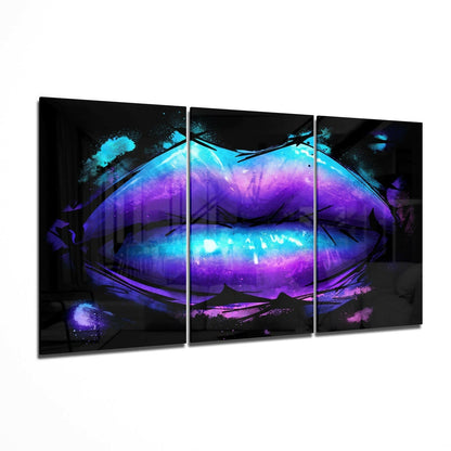 Lips glass wall art bold modern decor