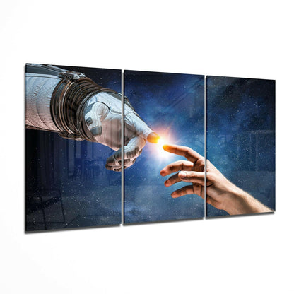 Contact abstract glass wall art
