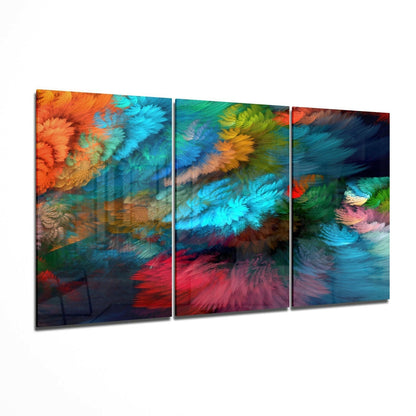 Dance of Colors abstract glass wall art