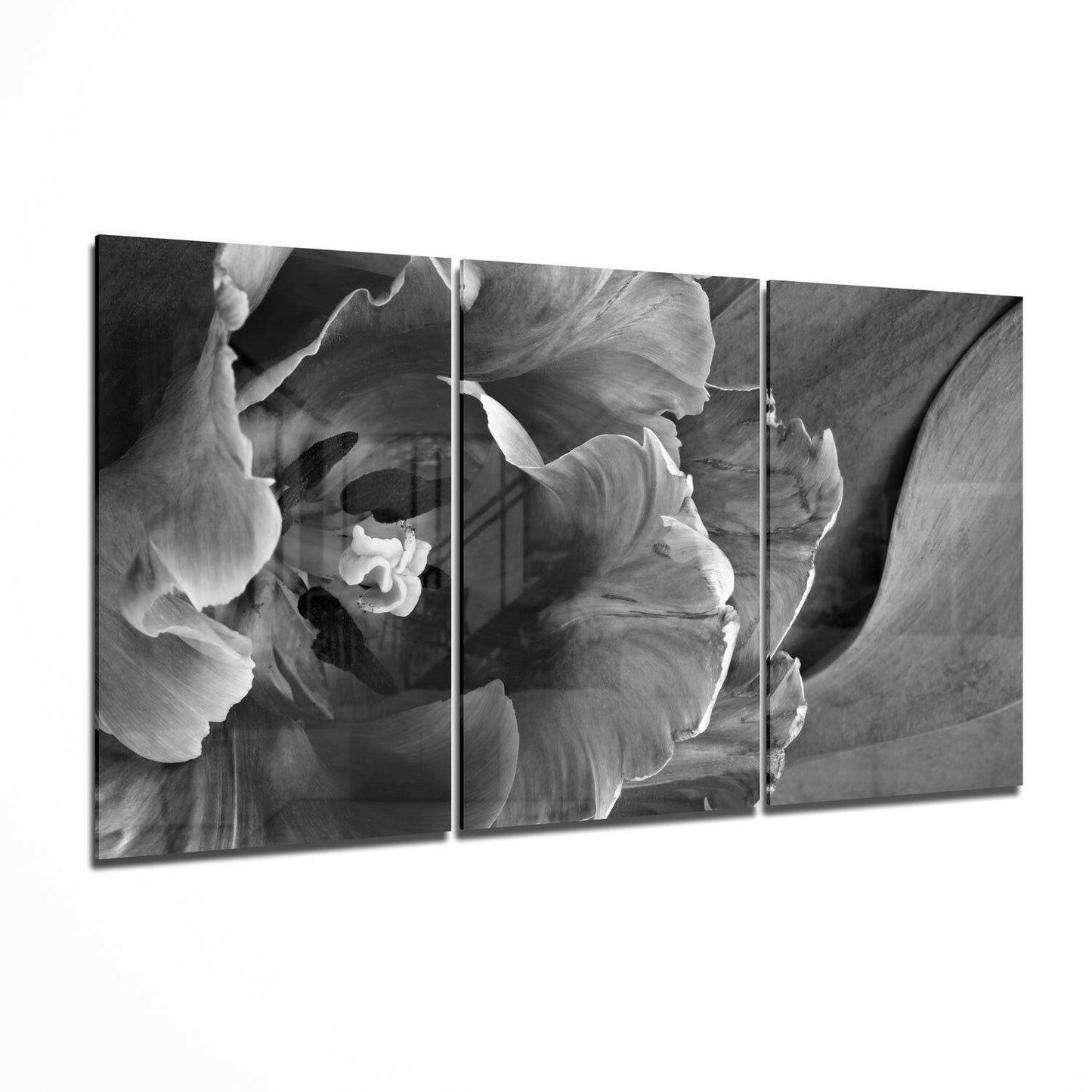 Flower glass wall art fresh floral decor