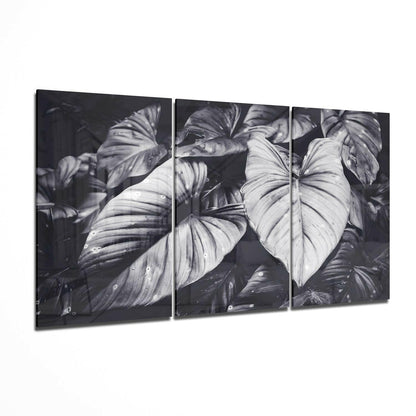 Leaves botanical glass wall art