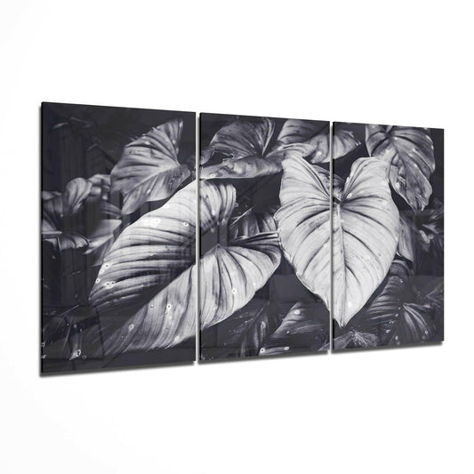 Leaves botanical glass wall art