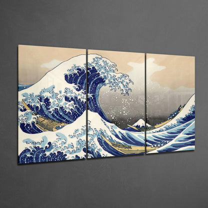 Great Wave Off Kanagawa Glass Wall Art