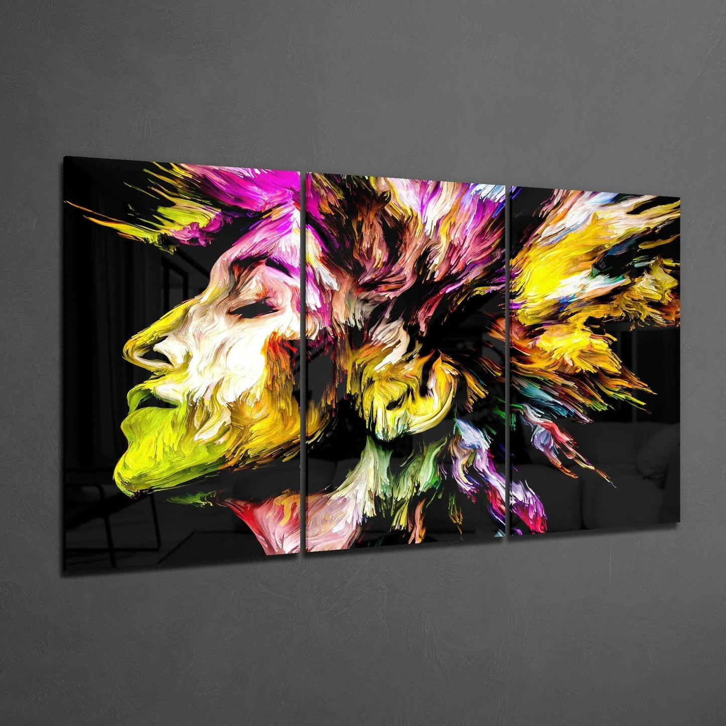 Colorful Peace Glass Wall Art