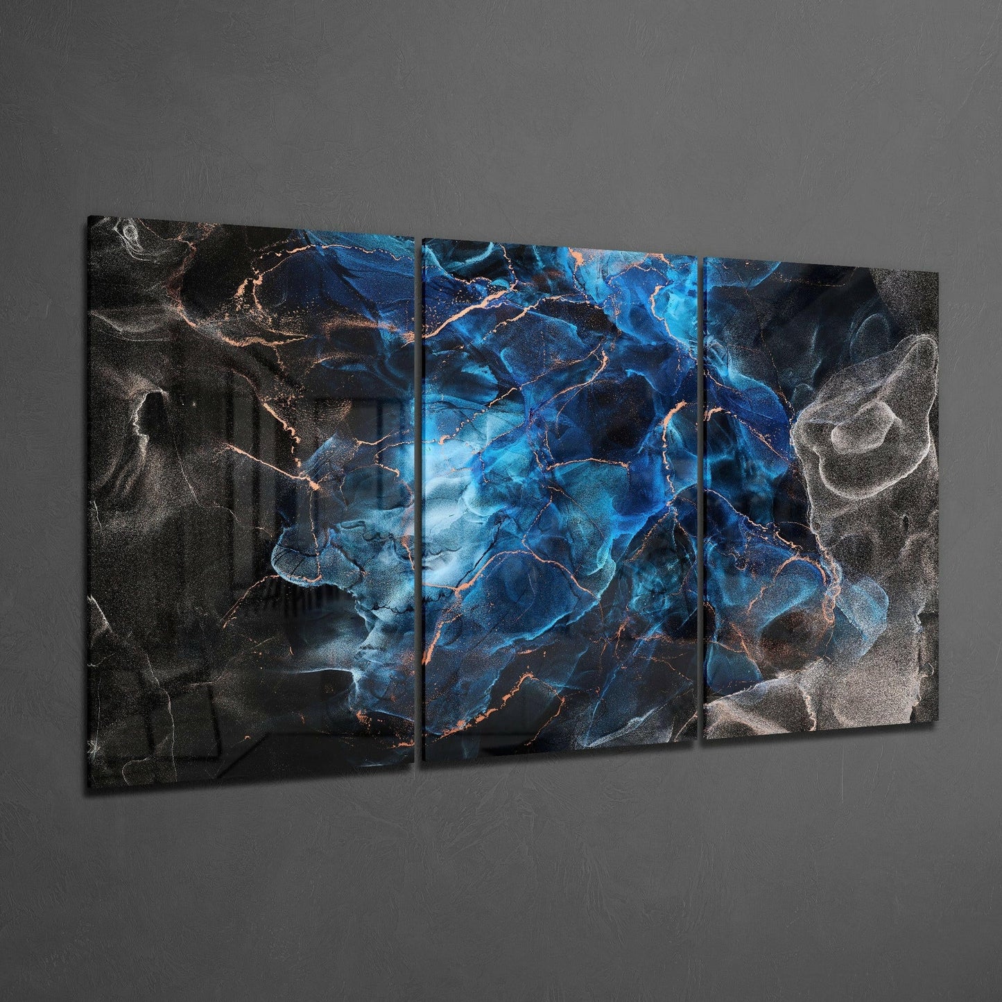 Dance Of Blue Glass Wall Art