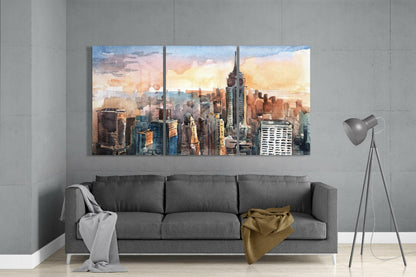 Manhattan Glass Wall Art