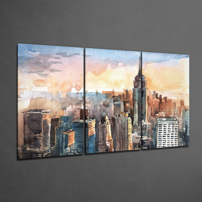 Manhattan Glass Wall Art
