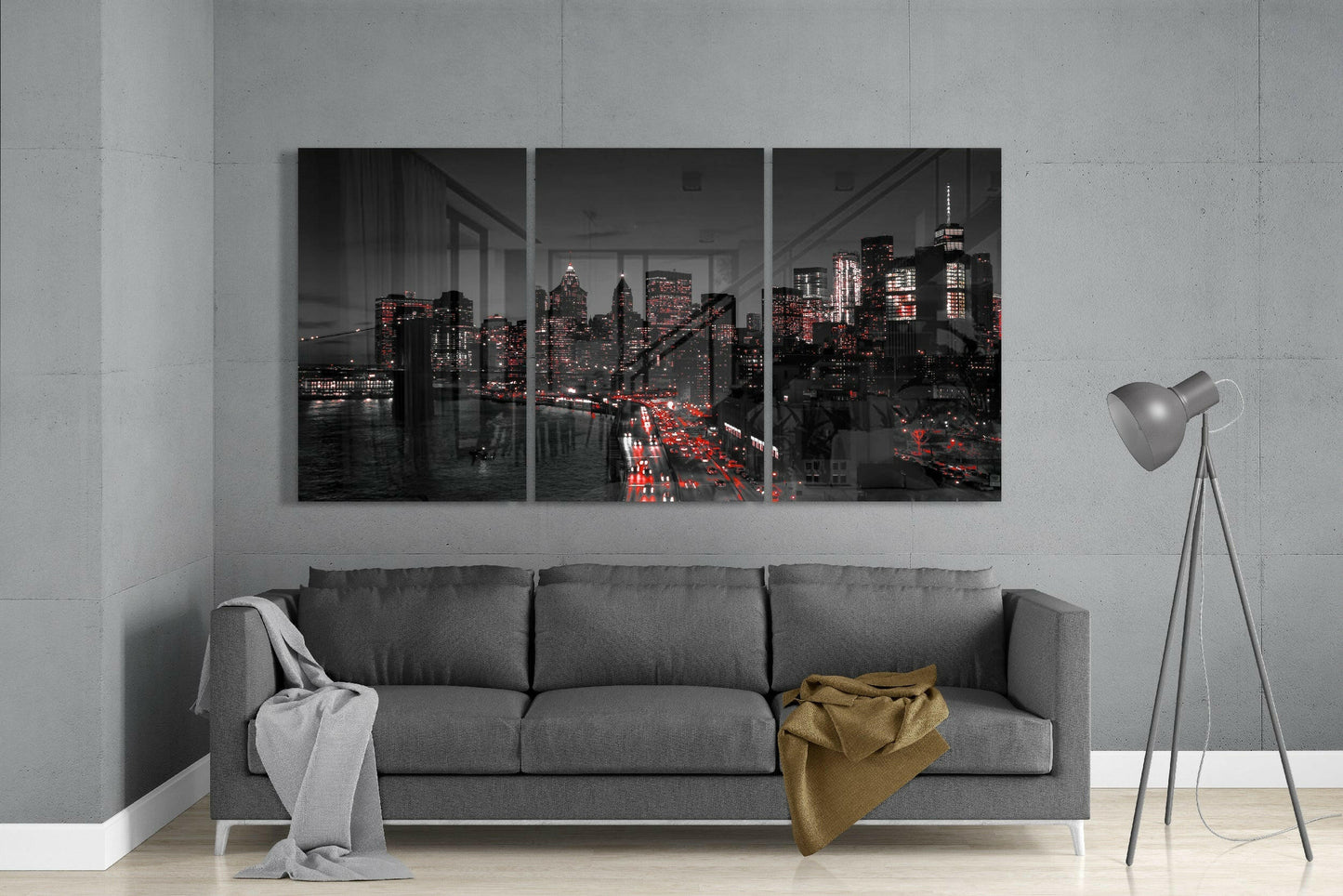 The Lights Of The City Glass Wall Art