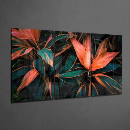 Cordyline Flower Glass Wall Art