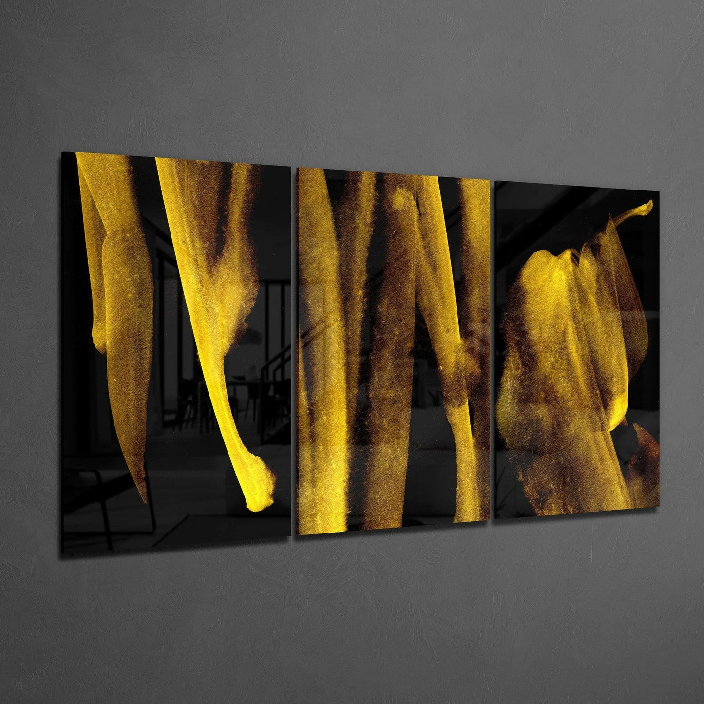 Yellow Touch Glass Wall Art