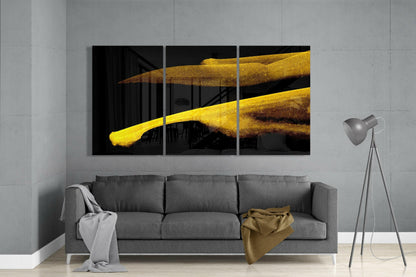 Yellow Touch Glass Wall Art