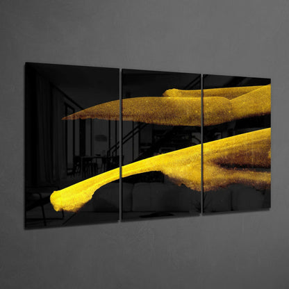 Yellow Touch Glass Wall Art