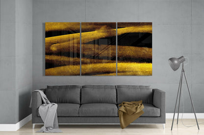 Yellow Touch Glass Wall Art