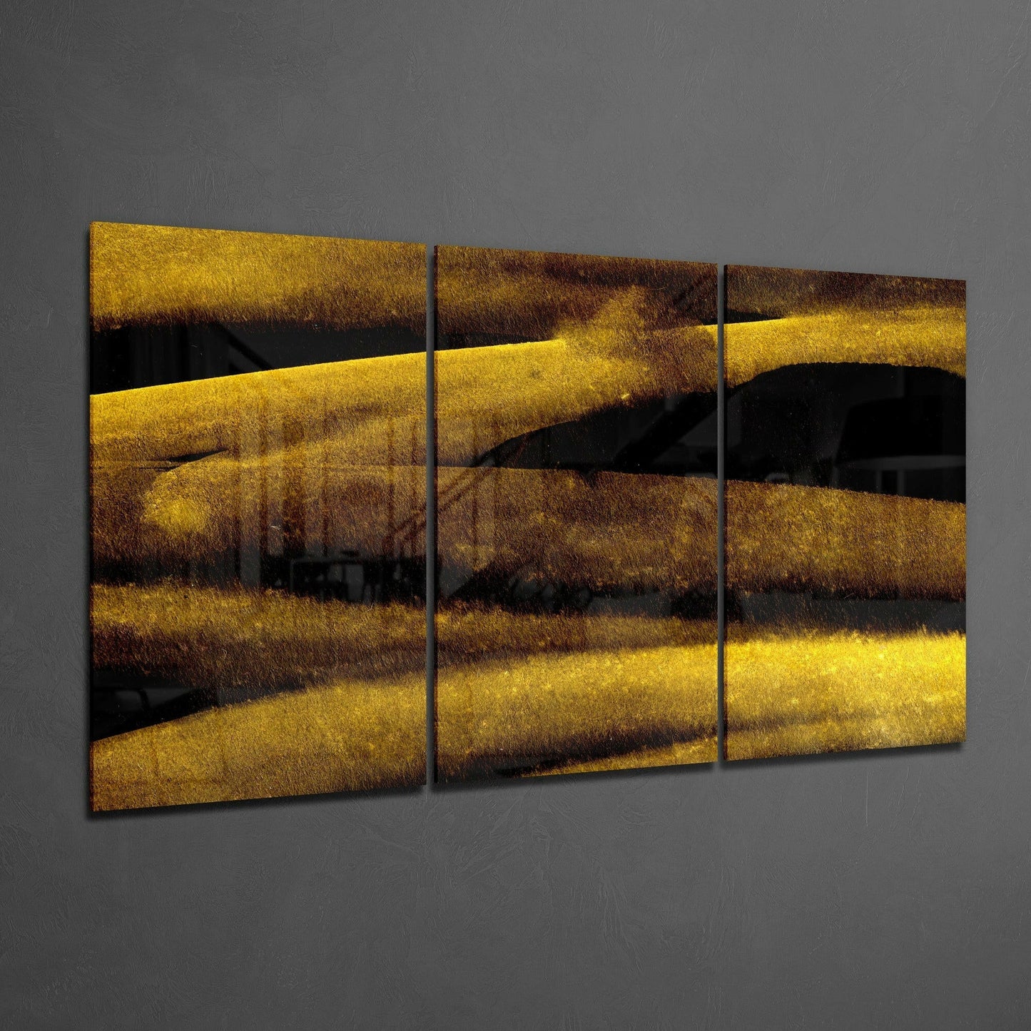 Yellow Touch Glass Wall Art