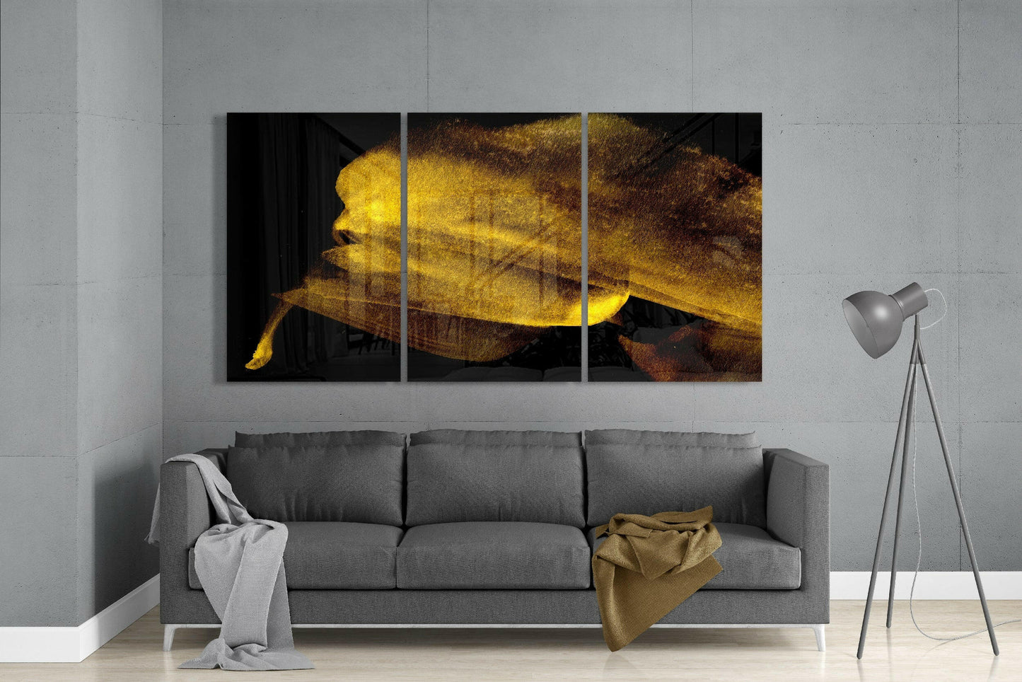 Yellow Touch Glass Wall Art