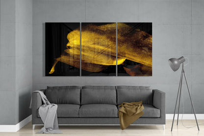 Yellow Touch Glass Wall Art