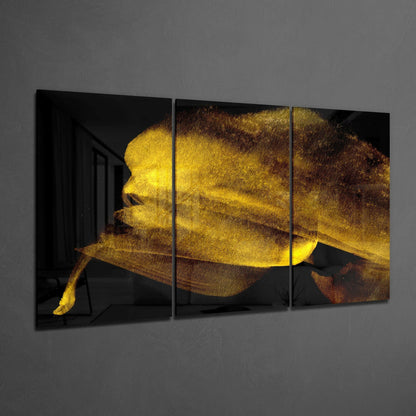 Yellow Touch Glass Wall Art