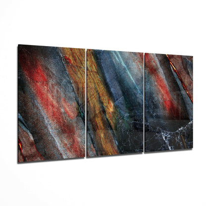 Layers glass wall art displayed on a living room wall