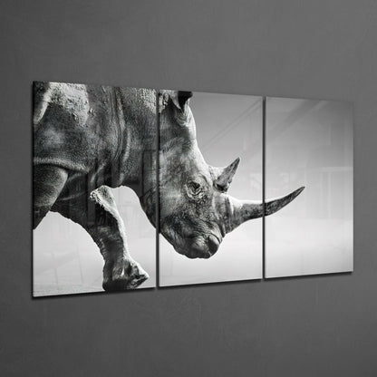 Rhino Glass Wall Art