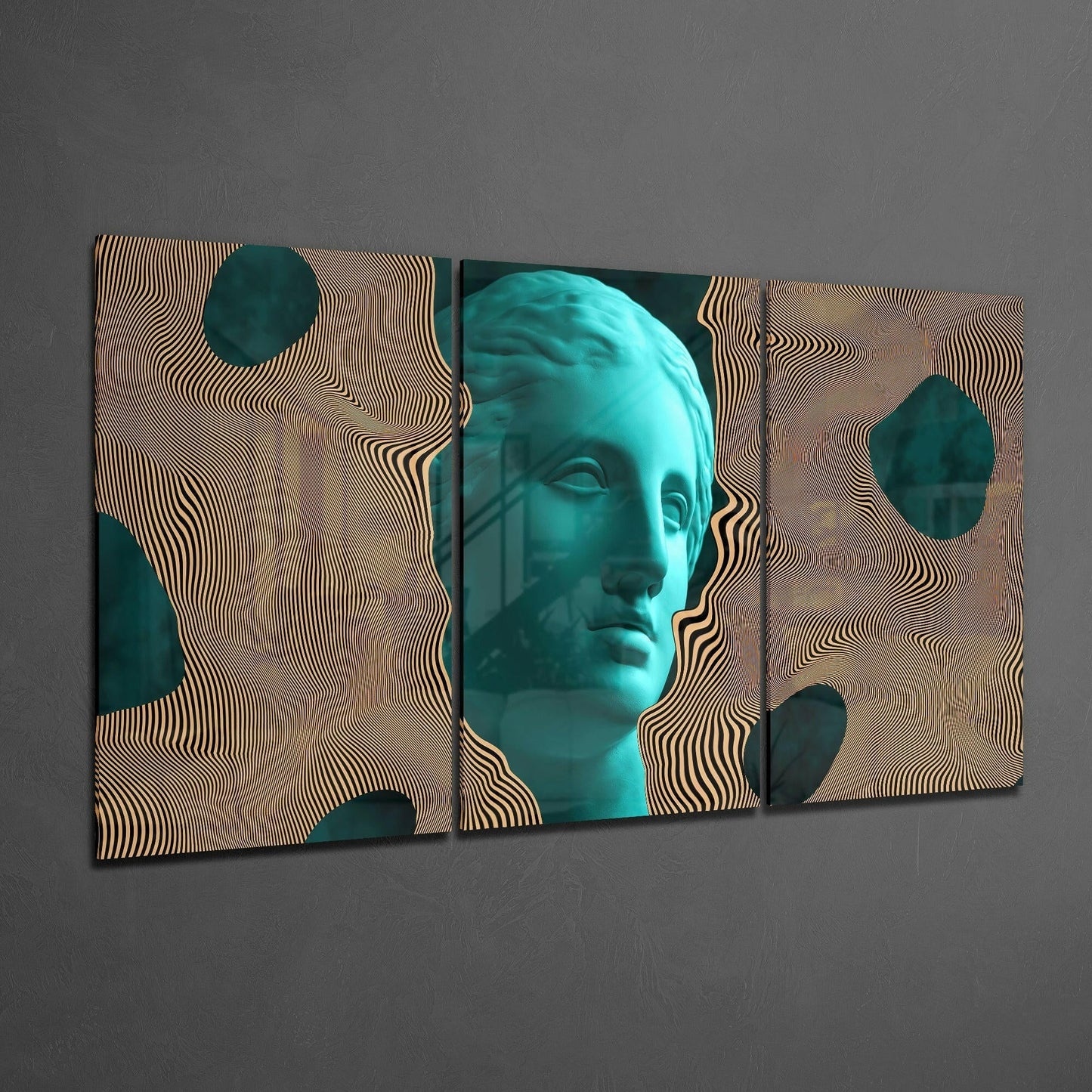 Statue Glass Wall Art