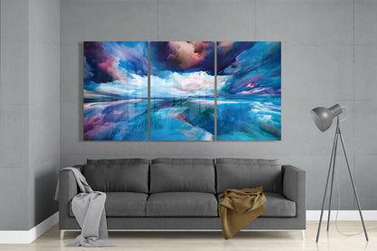 Blue Depth Glass Wall Art
