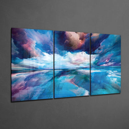 Blue Depth Glass Wall Art