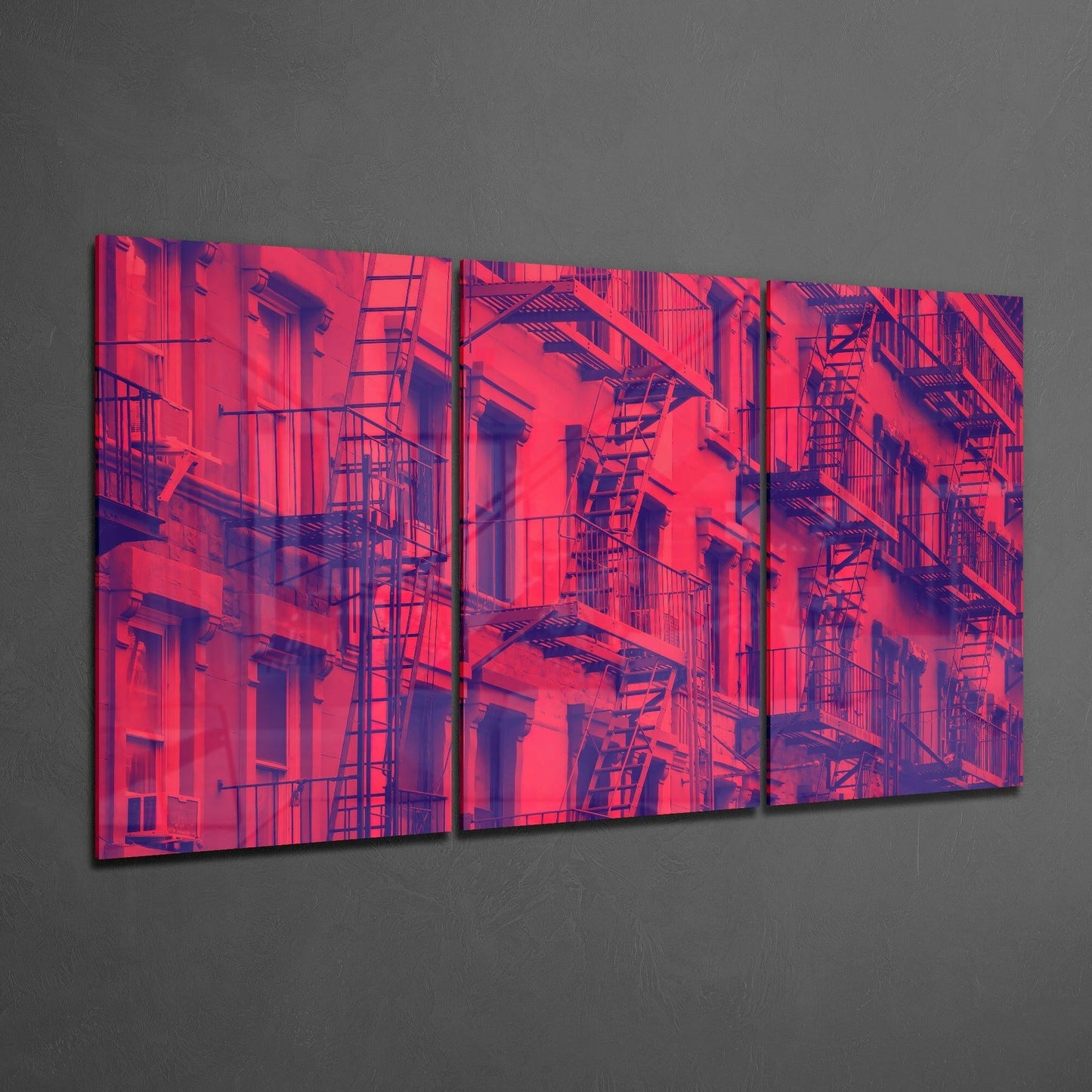 Buildings Glass Wall Art
