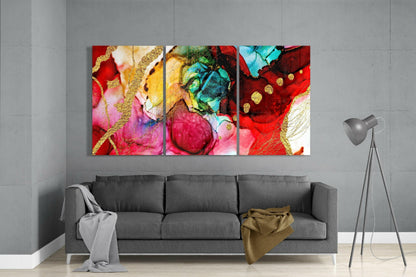 Red Harmony Glass Wall Art