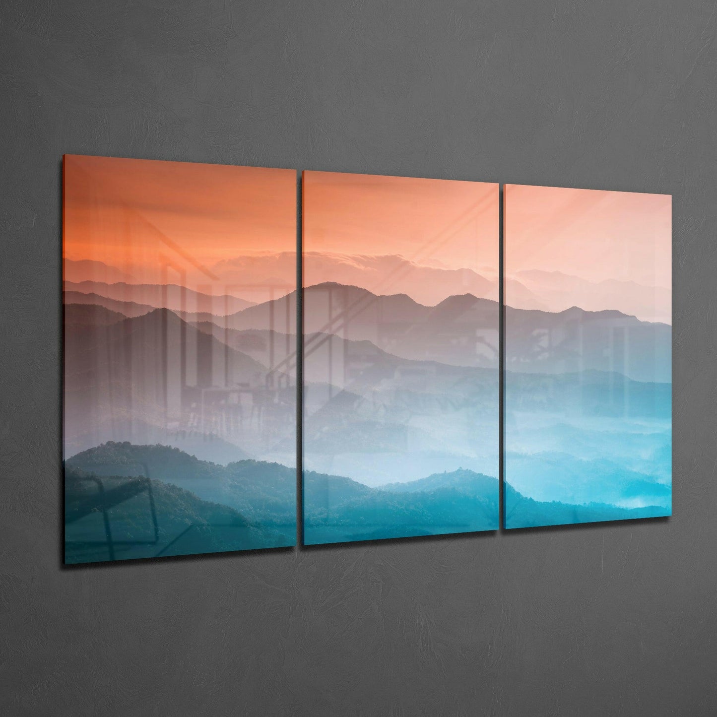 Mountains Glass Wall Art