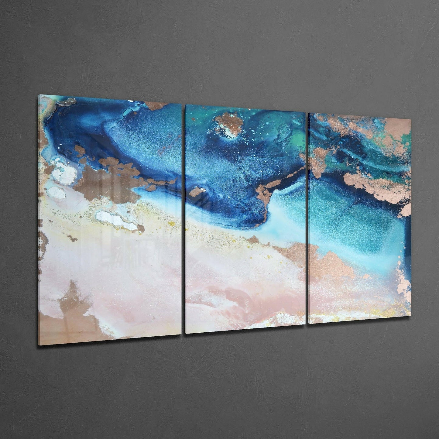 Blue Shore Glass Wall Art