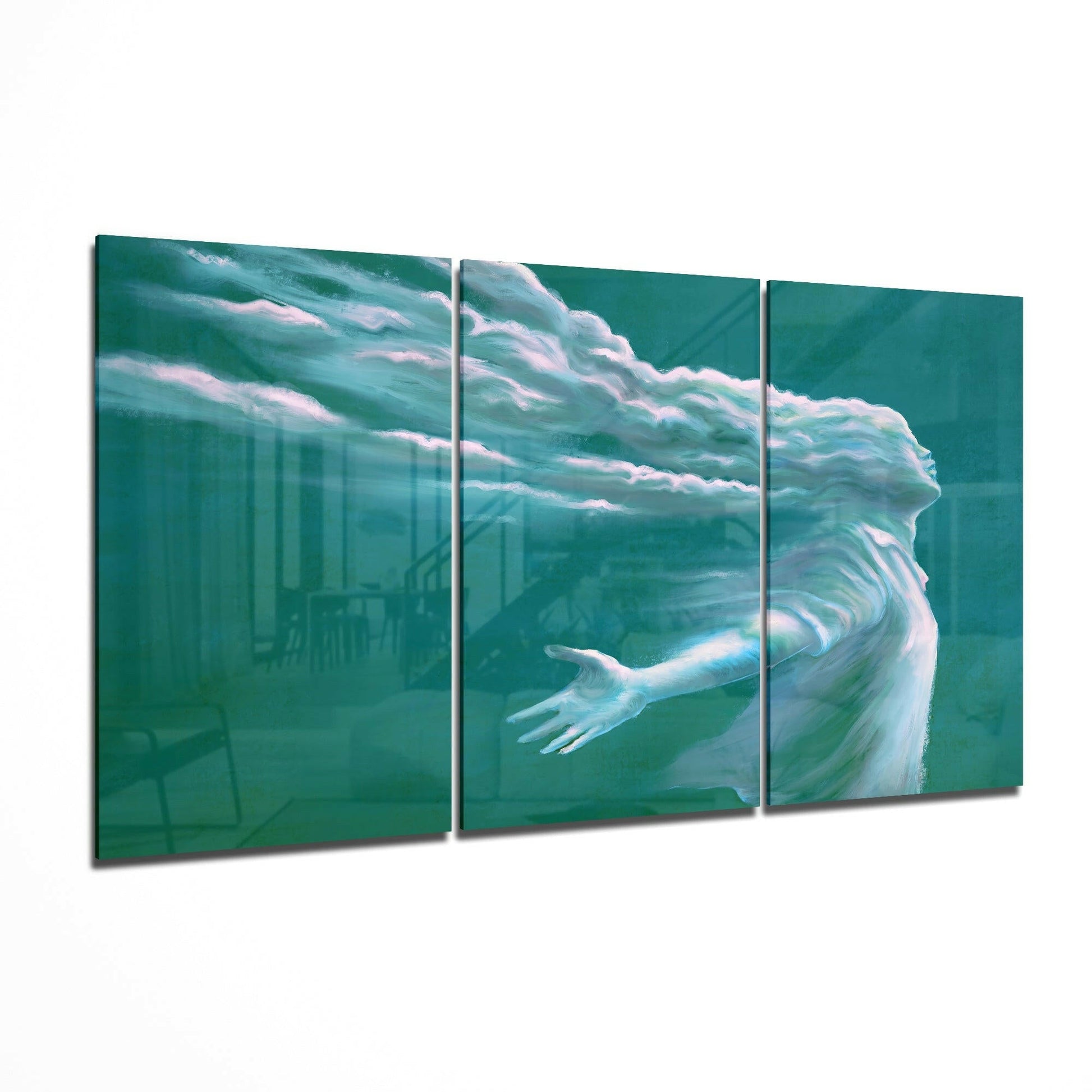 Freedom glass wall art printed on tempered glass