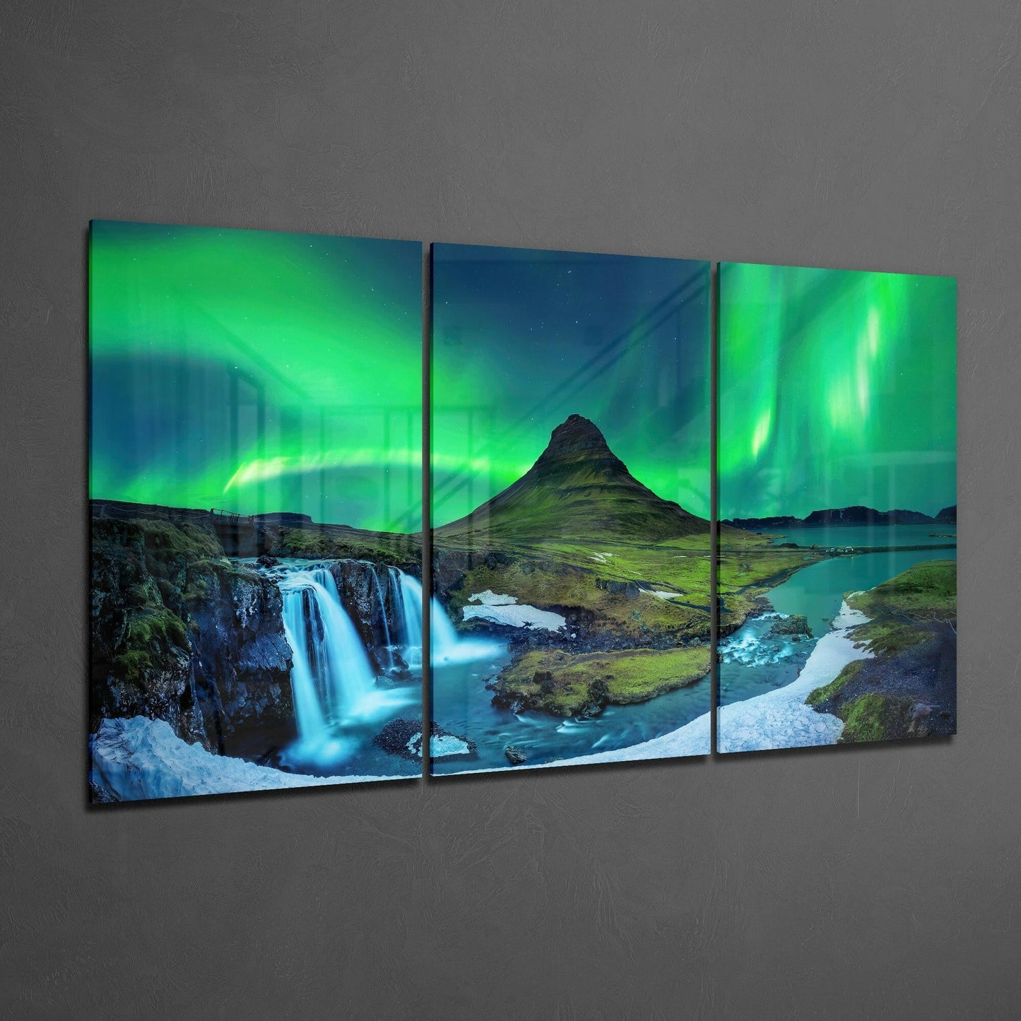 Northern Lights Aurora Glass Wall Art