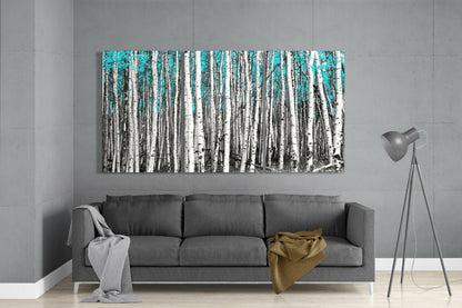 Green Forest Glass Wall Art