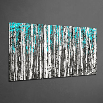 Green Forest Glass Wall Art