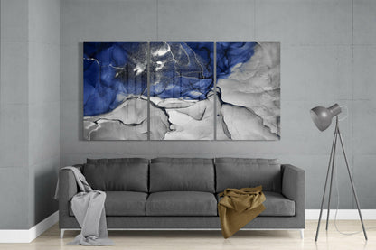 Blue Harmony Glass Wall Art