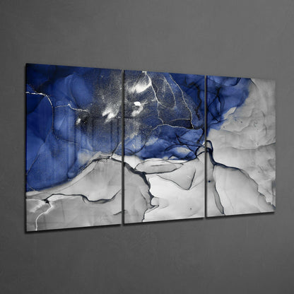 Blue Harmony Glass Wall Art
