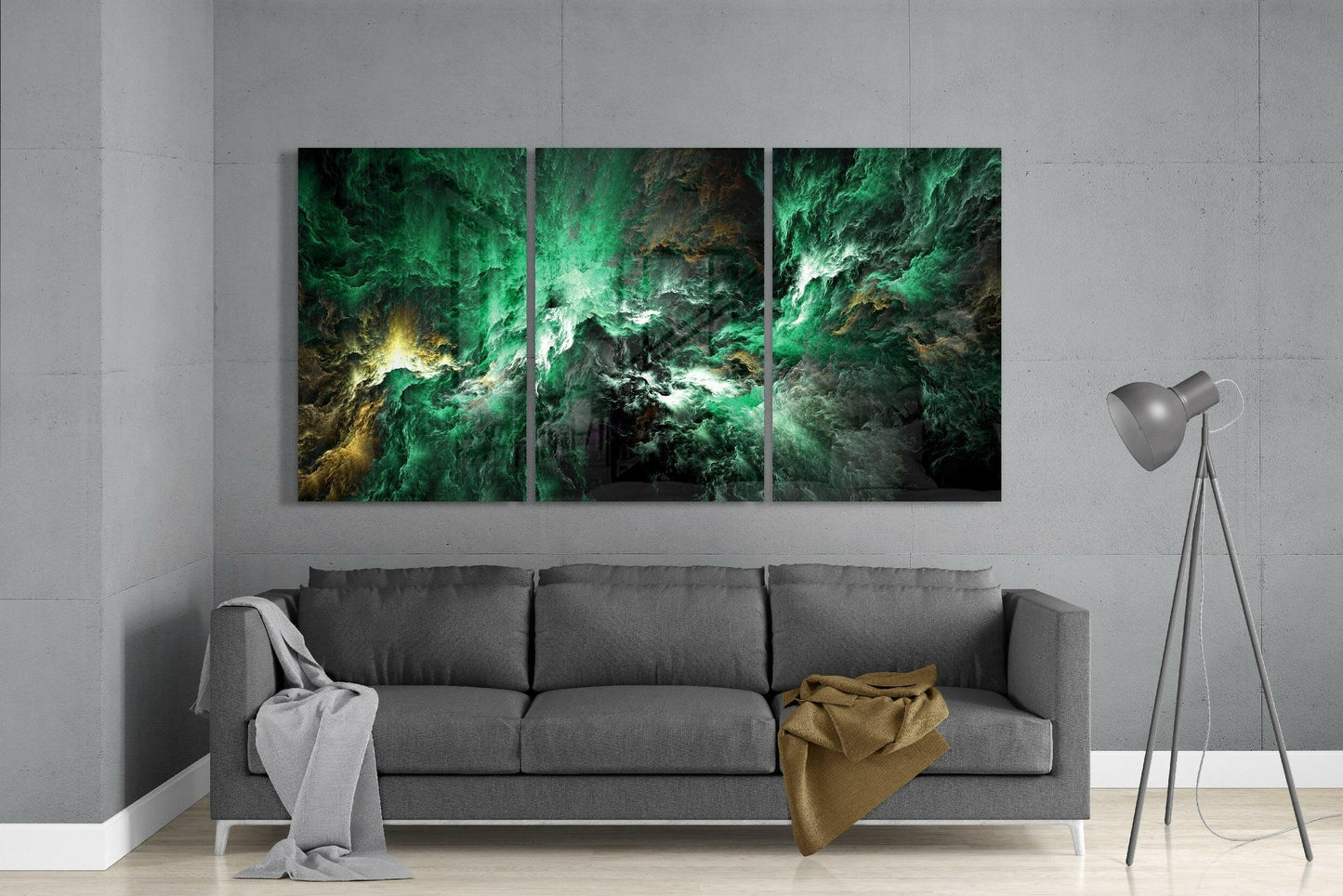 Green Space Glass Wall Art