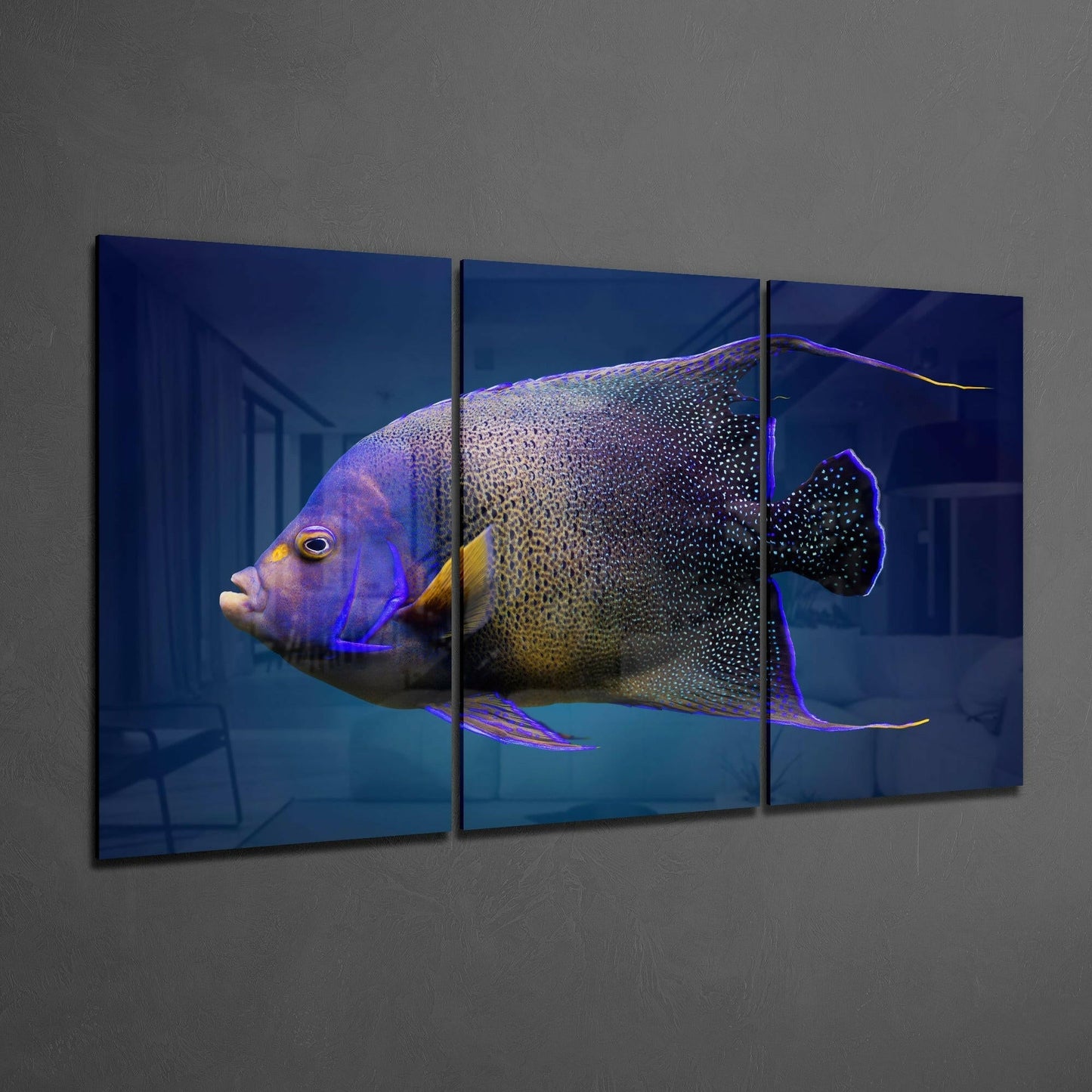 Queen Angel Fish Glass Wall Art