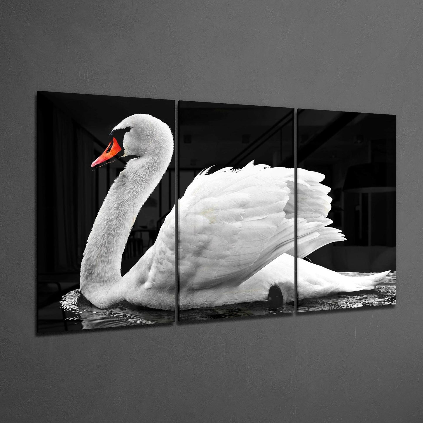 Swan Glass Wall Art