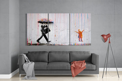 Color of Rain Glass Wall Art
