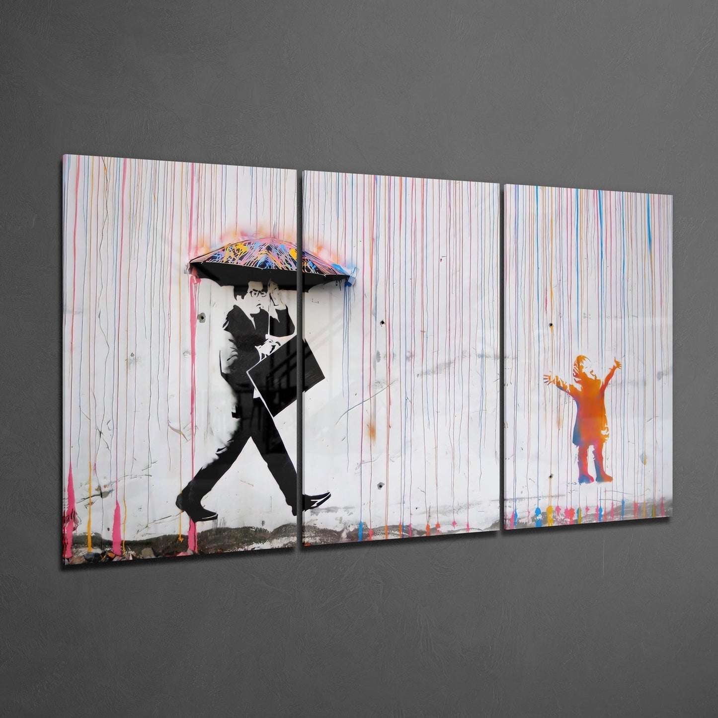 Color of Rain Glass Wall Art