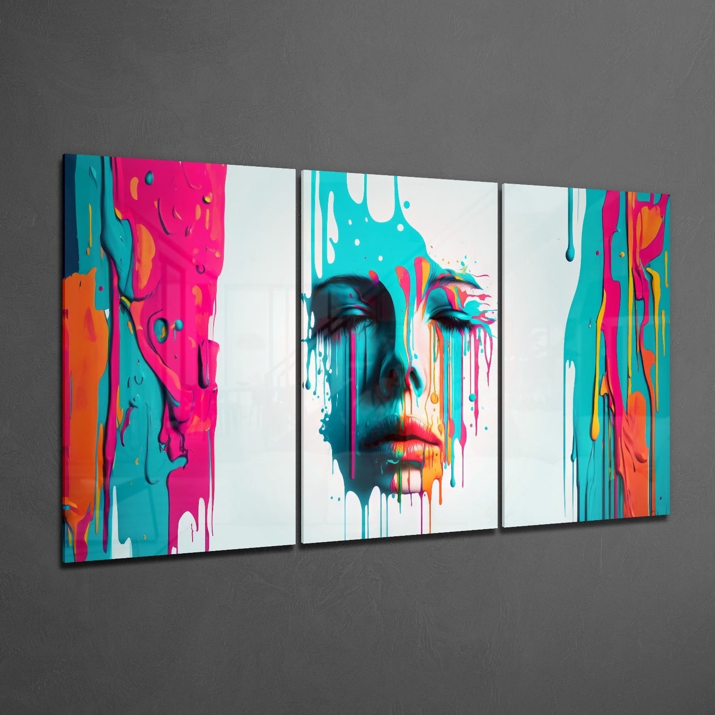 Face of Her Glass Wall Art