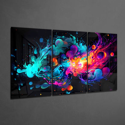 Colors of Space Glass Wall Art