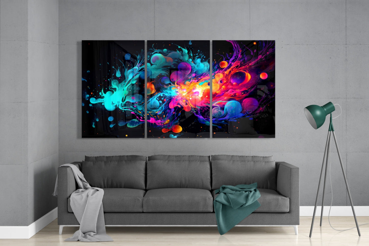 Colors of Space Glass Wall Art