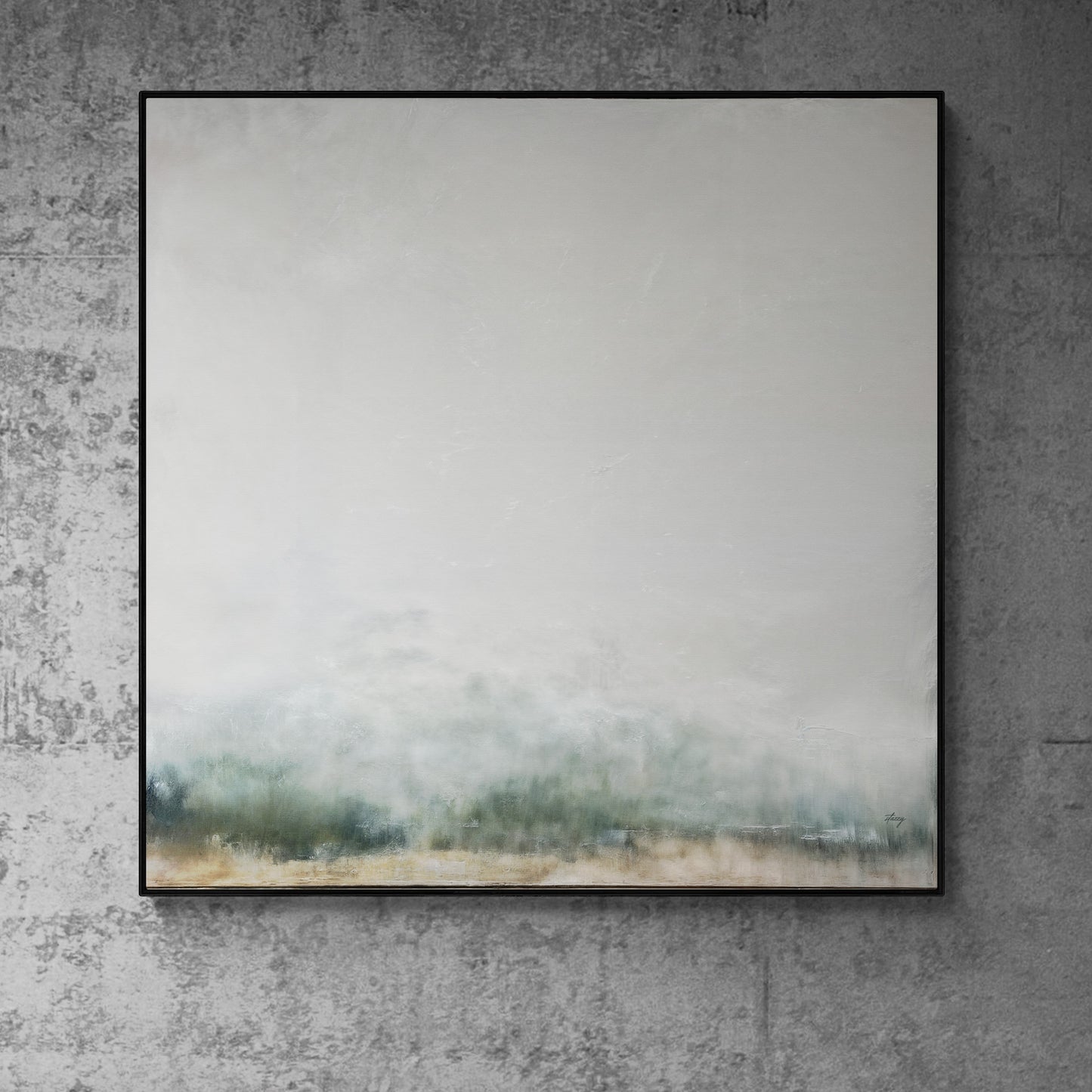 Misty Genesis Mountain Landscape Canvas Wall Art